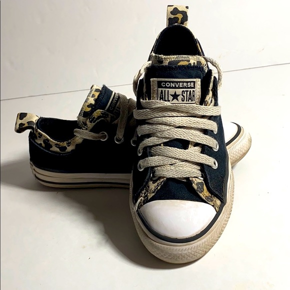 converse double tongue leopard print